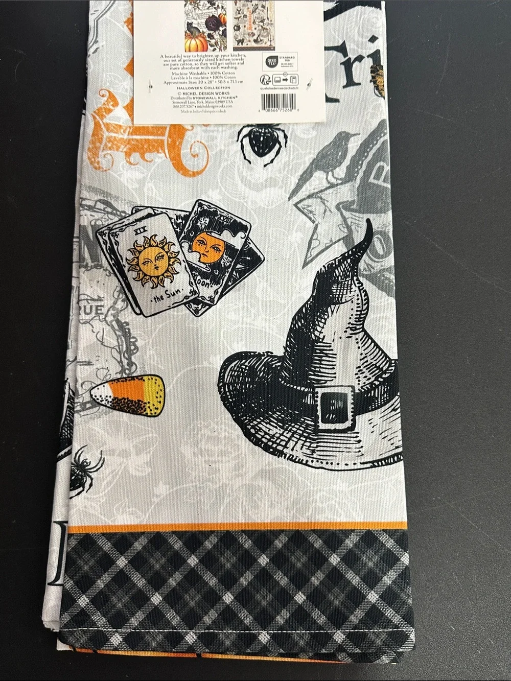 Michel design works set of 2 Halloween kitchen towel